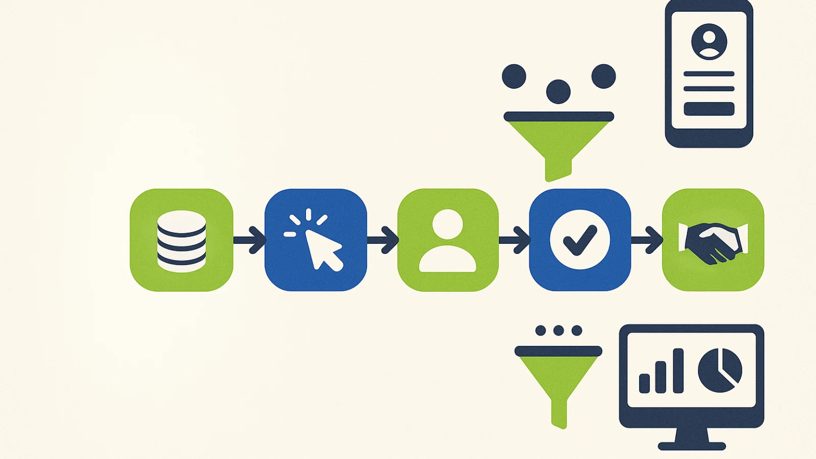 Schéma minima měření u služeb: rozpočet, kliky, kontakt, relevantní poptávka a zakázka.