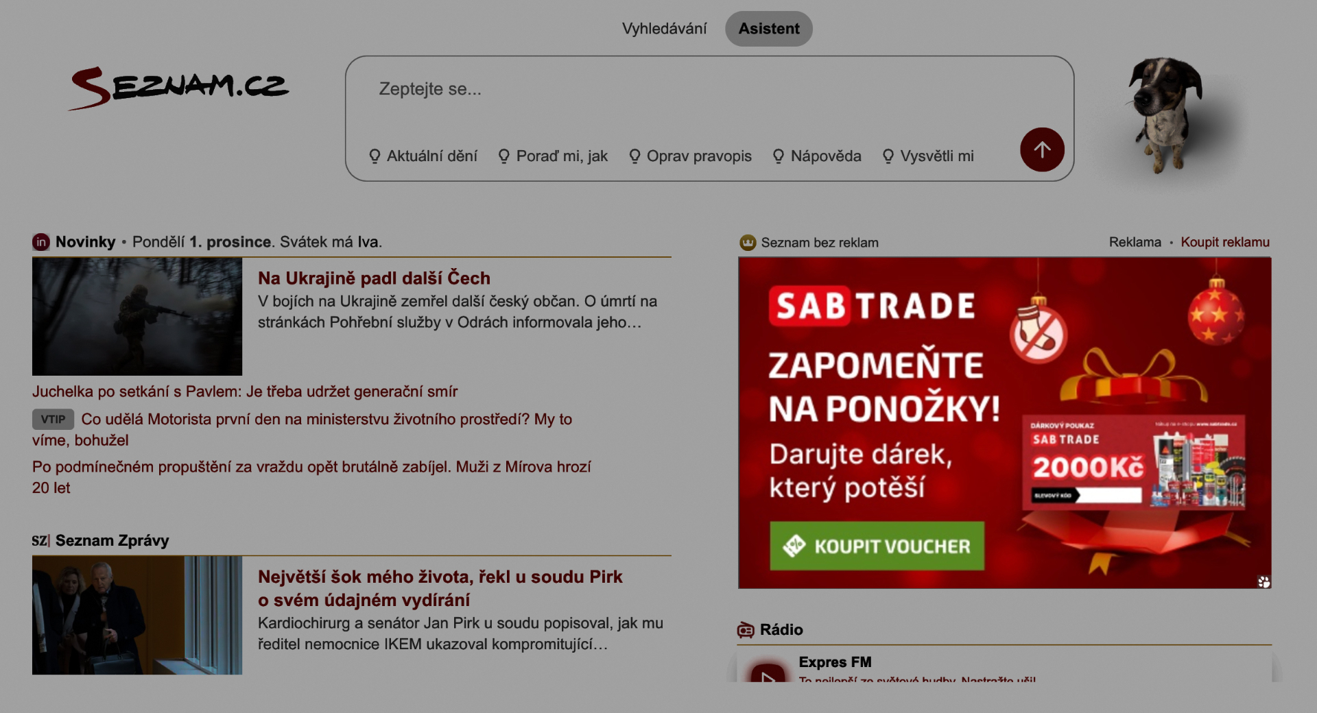 Ukázka banneru pro obsahovou síť